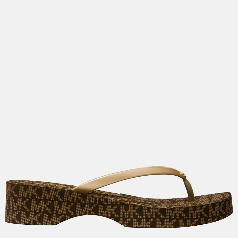 Michael Kors slippers brown